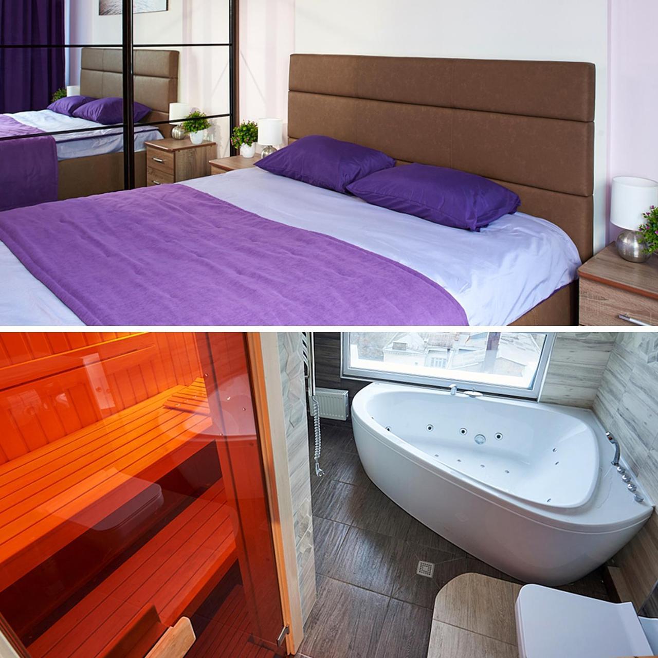 Sauna, Big Jacuzzi , Khreshchatyk Apartments Kyjev Exteriér fotografie